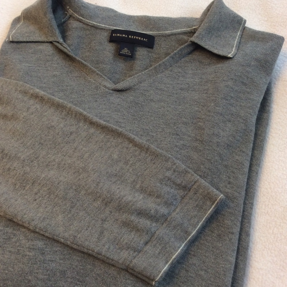 Banana Republic Gray Men’s Pullover Sweater, XL